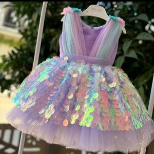 Dream Rainbow Sequin Tutu Dress